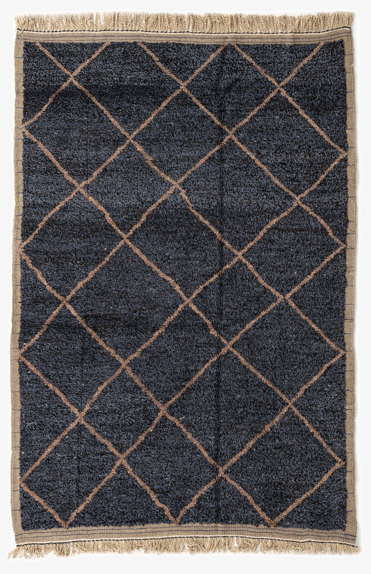 6' 2 x 9' 1  Hand Knotted Moroccan Wool Rug