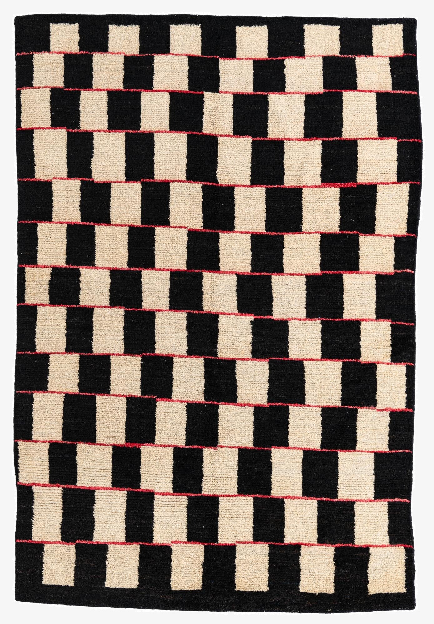  5' 4 x 8'  Hand Knotted Moroccan Wool Rug