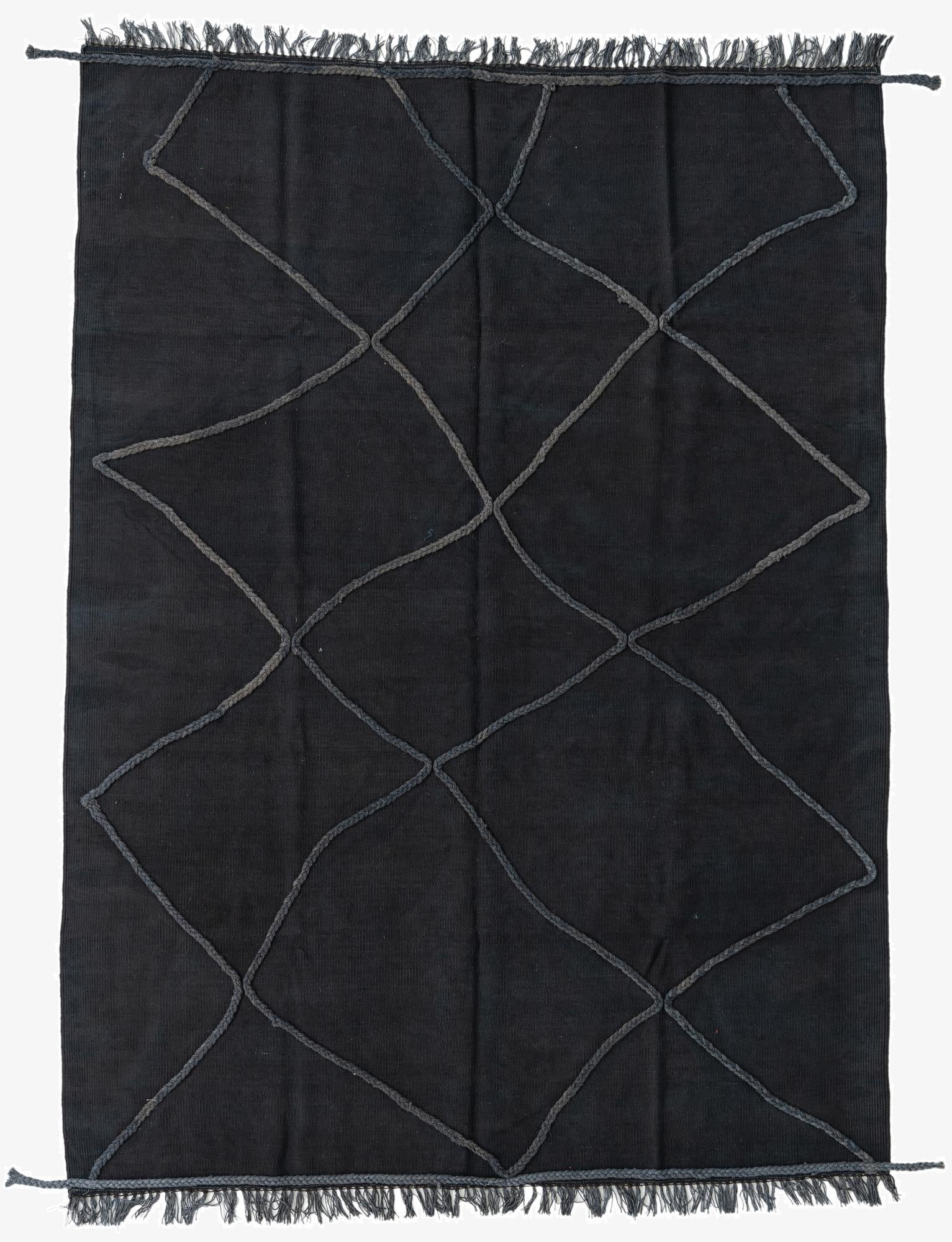  5' 7 x 7' 7  Hand Knotted Moroccan Wool Rug