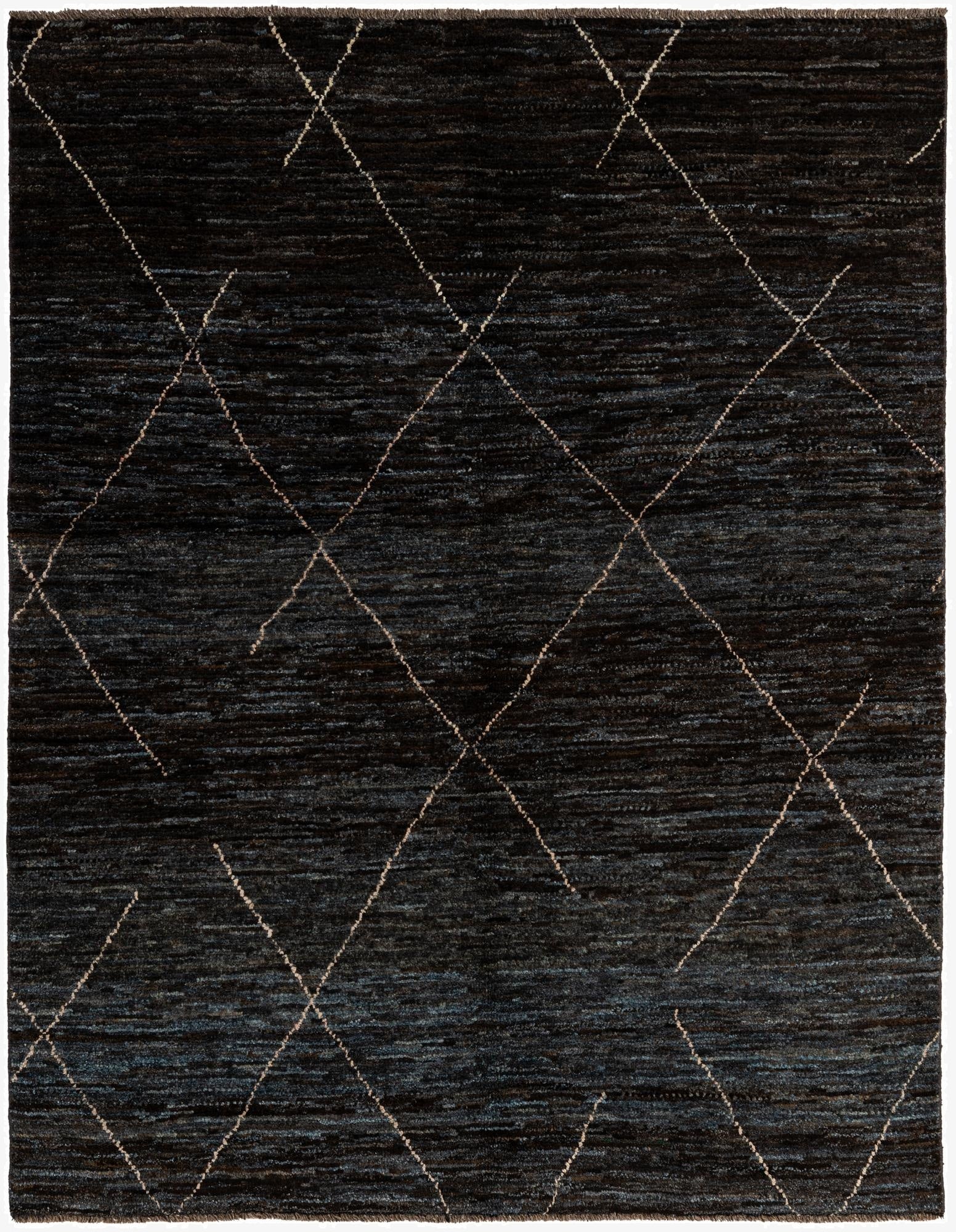  5' 2 x 7' 7  Hand Knotted Moroccan Wool Rug