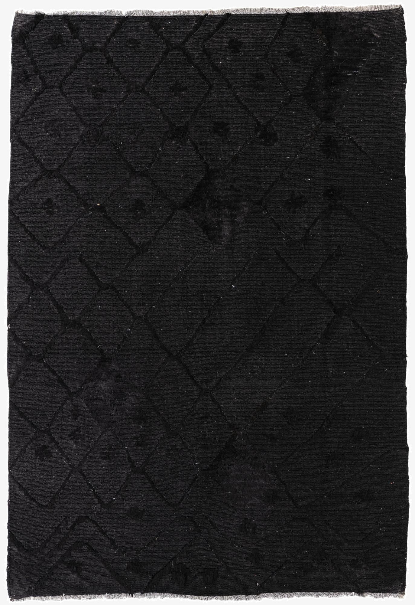  4' 8 x 6' 9  Hand Knotted Moroccan Wool Rug