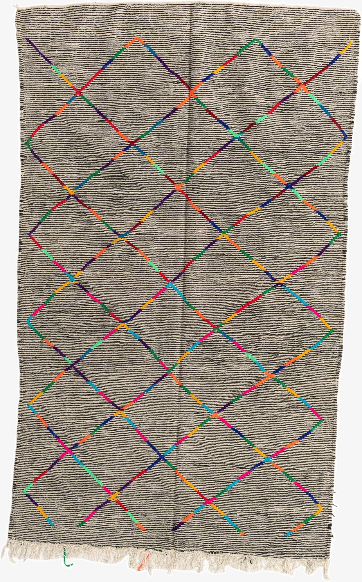  4' 10 x 8'  Hand Knotted Moroccan Wool Rug