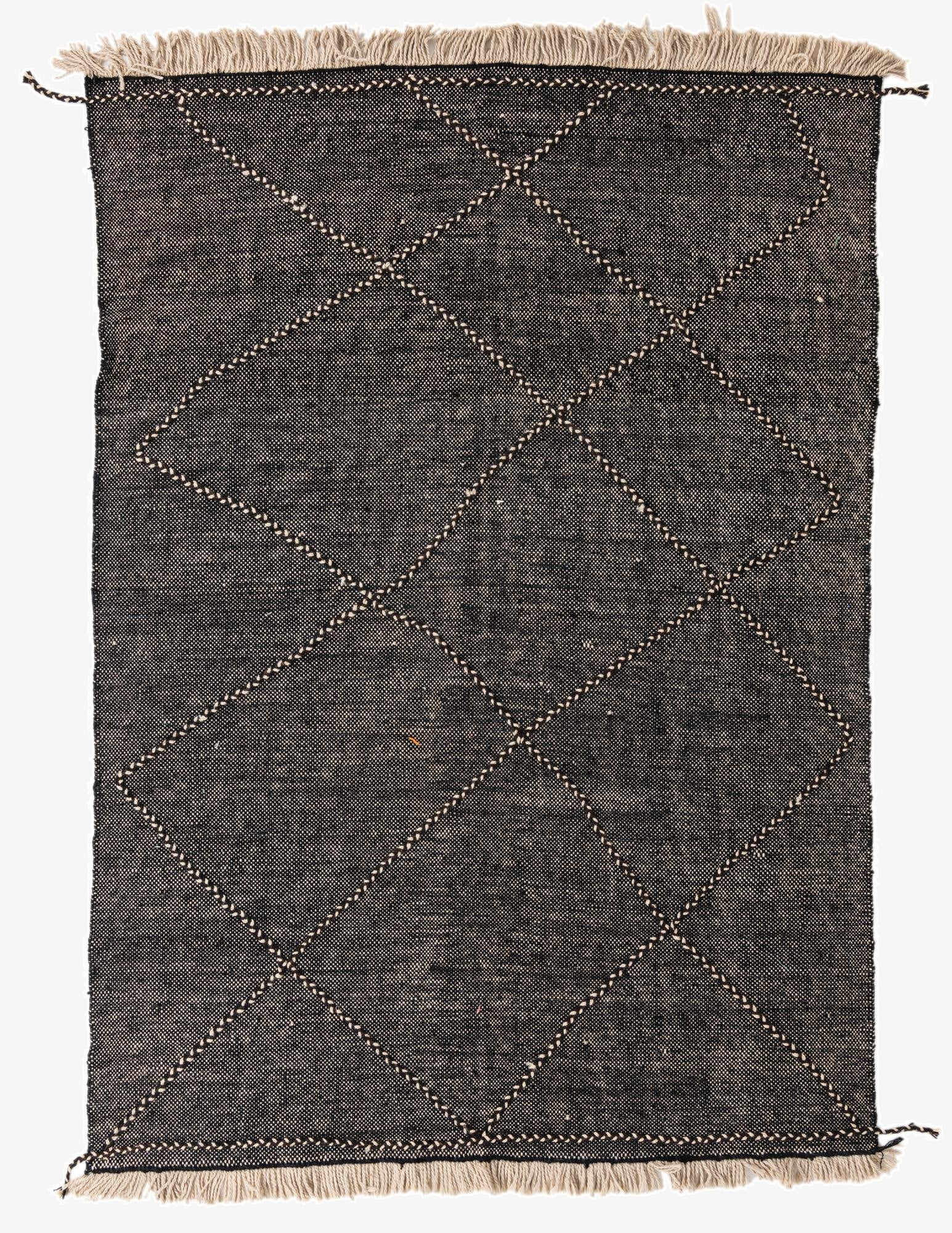  6' 9 x 9' 5  Hand Knotted Moroccan Wool Rug