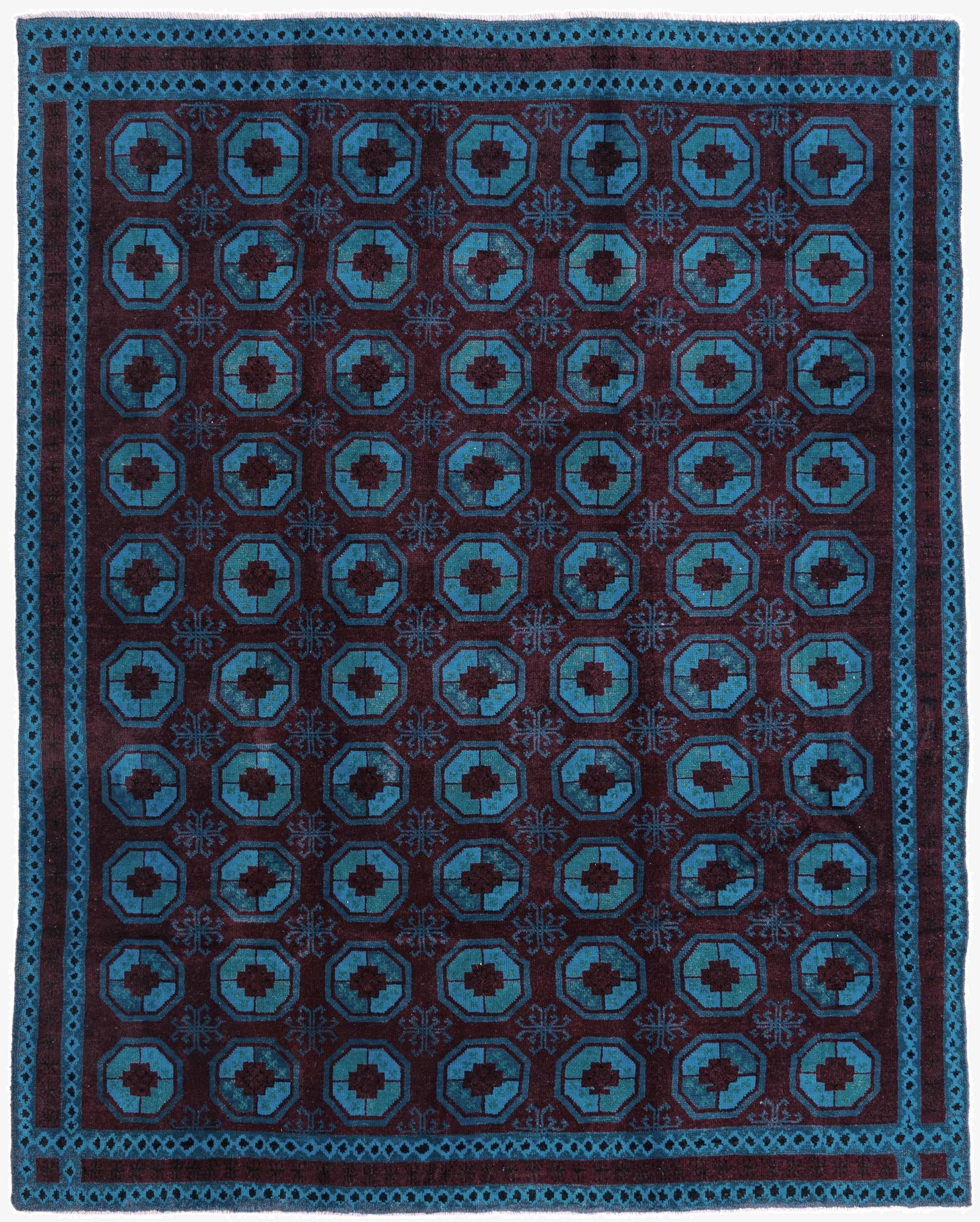  8' 2 x 10' 1  Hand Knotted Moroccan Wool Rug