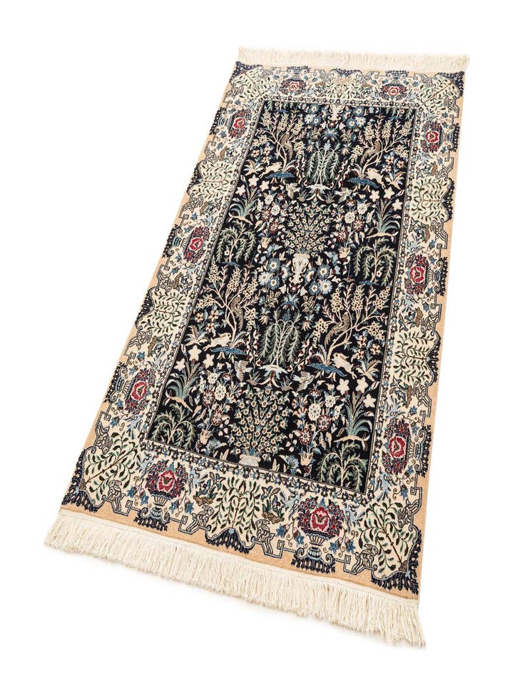 Detail image of  3' 6 x 5' 7  Hand Knotted Nain Rug