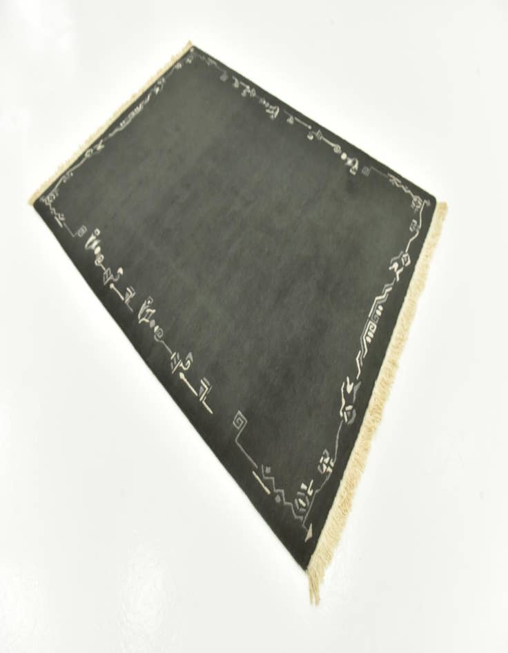 Detail image of  4' 8 x 6' 6  Hand Knotted Nepal Wool Rug