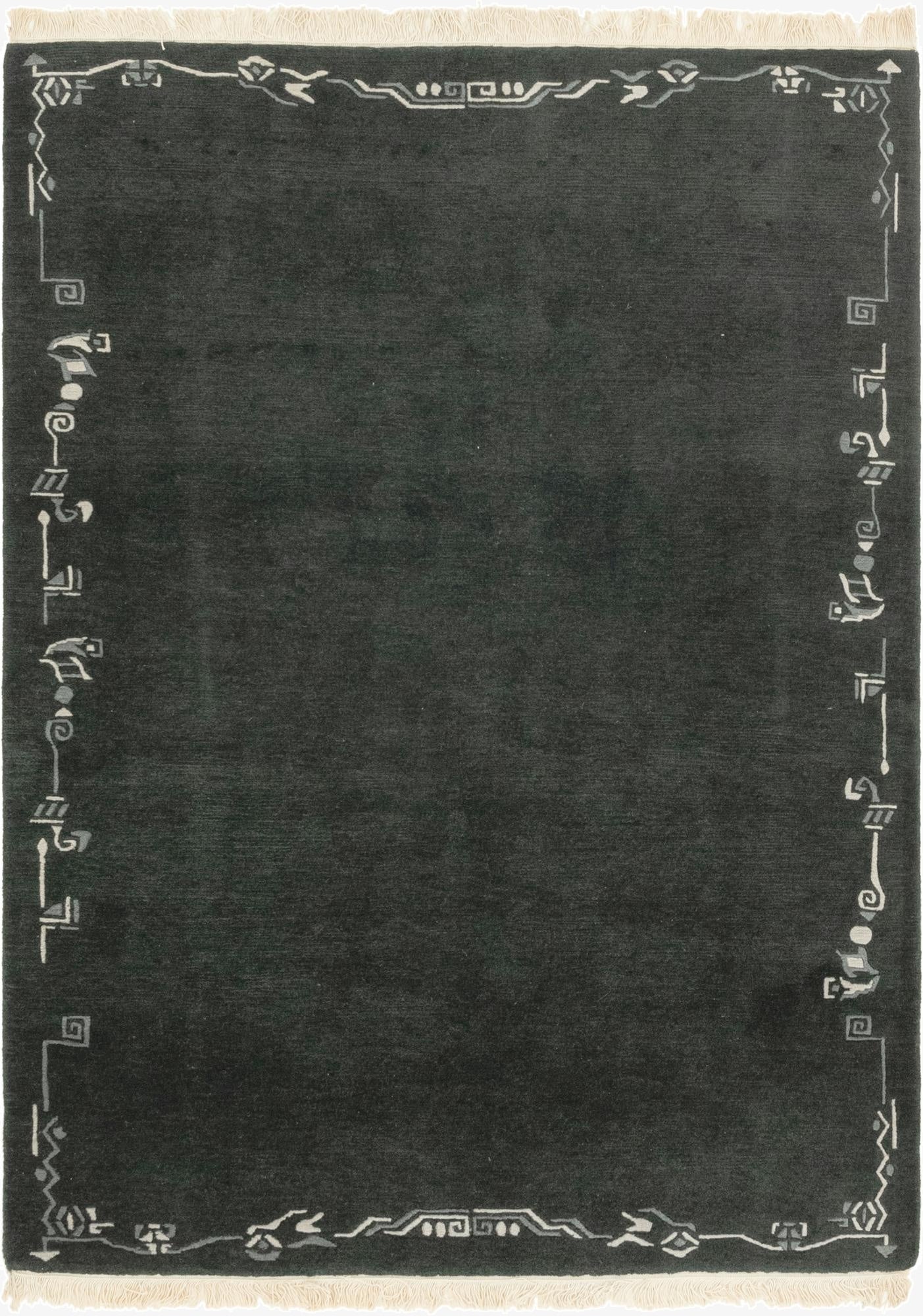  4' 8 x 6' 6  Hand Knotted Nepal Wool Rug