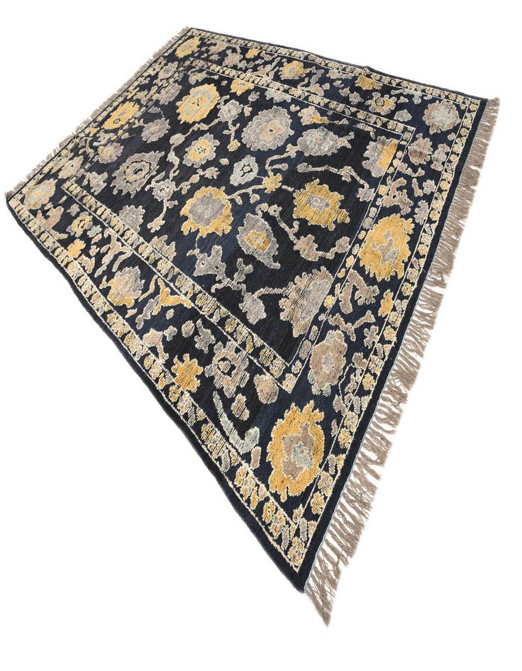 Detail image of  9' x 12' 6  Hand Knotted Oushak Wool Rug