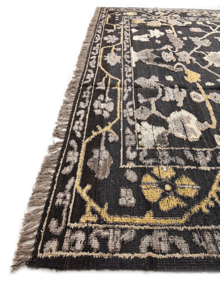 Detail image of  9' 2 x 12'  Hand Knotted Oushak Wool Rug