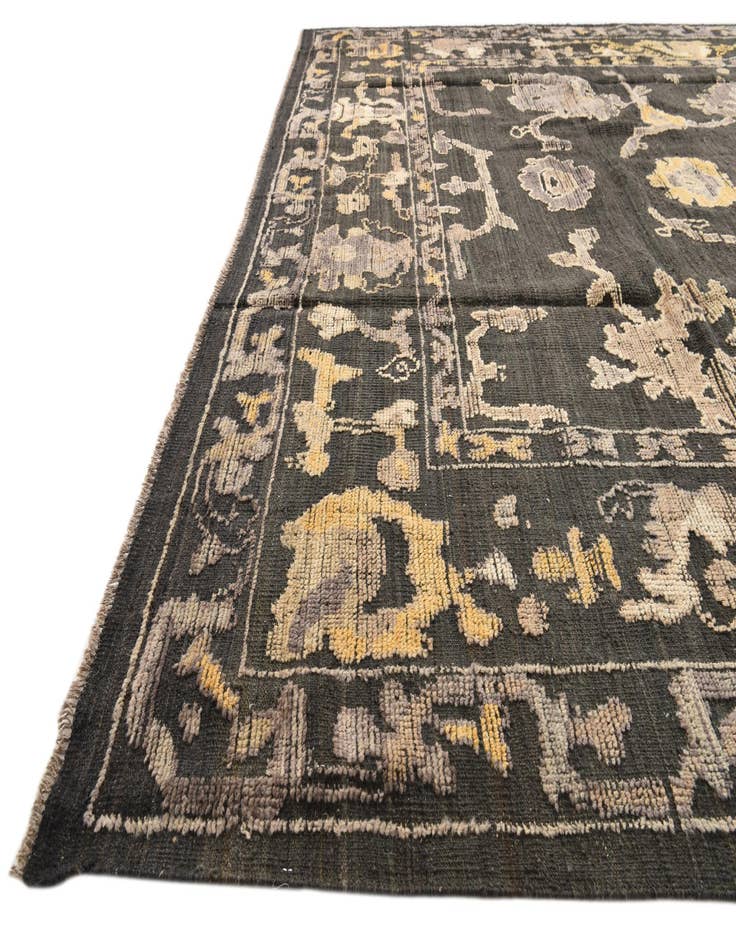 Detail image of  9' 4 x 12' 3  Hand Knotted Oushak Wool Rug