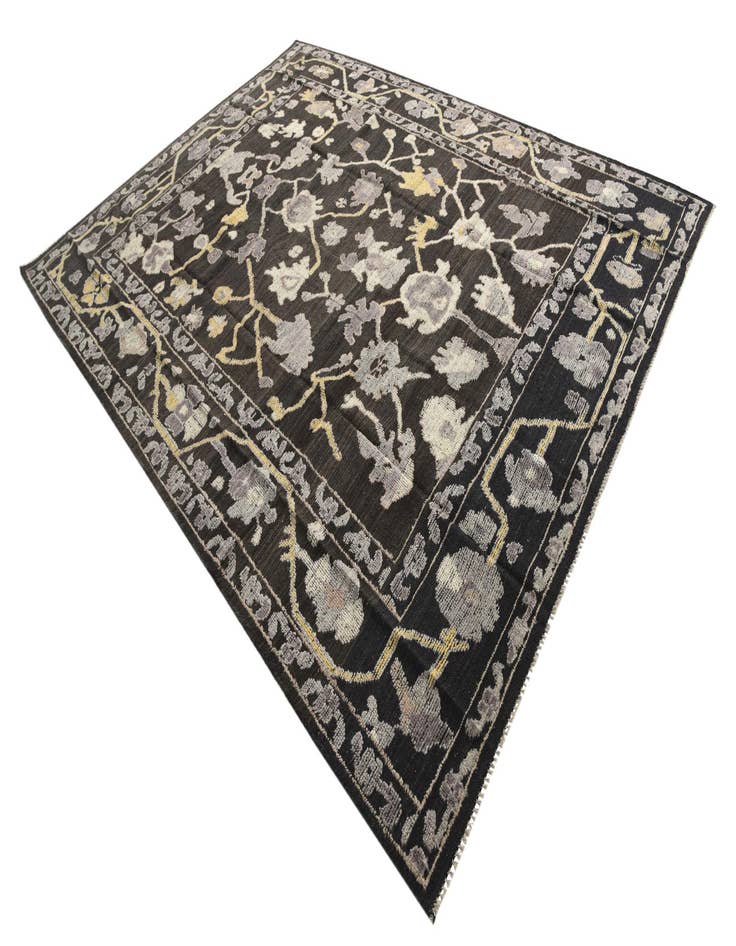 Detail image of  9' 2 x 12' 3  Hand Knotted Oushak Wool Rug