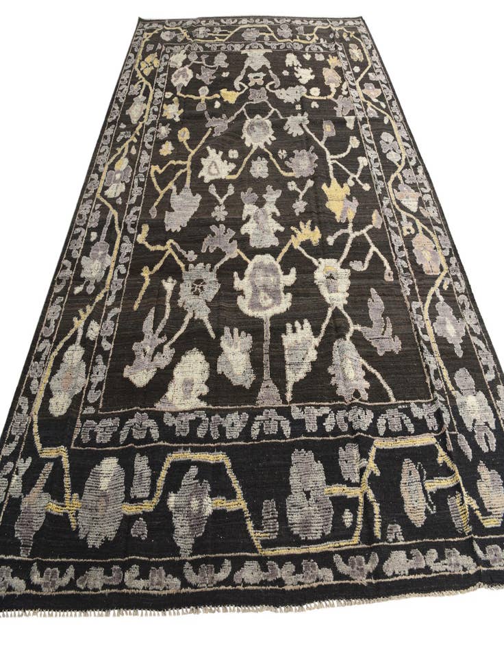 Detail image of  9' 2 x 12' 3  Hand Knotted Oushak Wool Rug