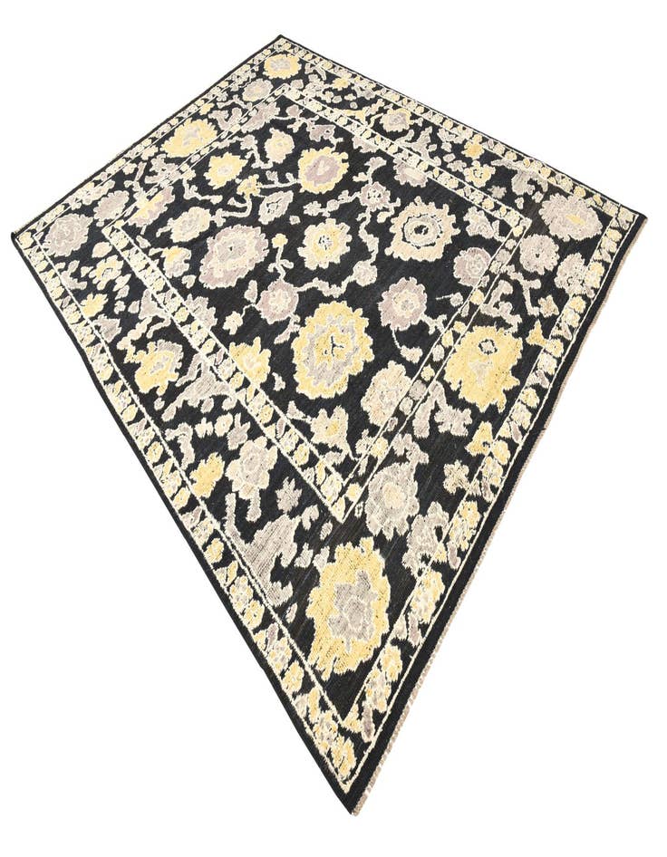 Detail image of  8' x 10' 4  Hand Knotted Oushak Wool Rug