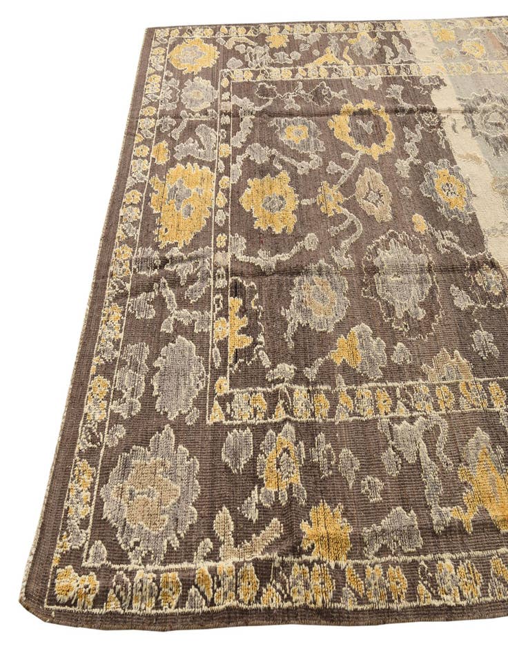 Detail image of  8' 2 x 10' 6  Hand Knotted Oushak Wool Rug