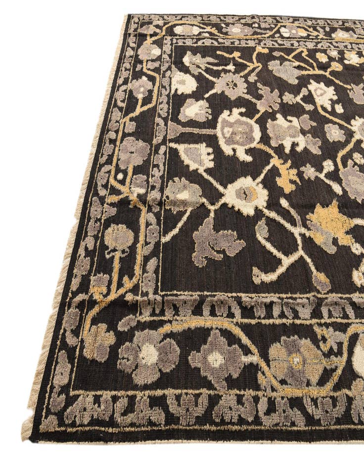 Detail image of  9' 1 x 12' 3  Hand Knotted Oushak Wool Rug