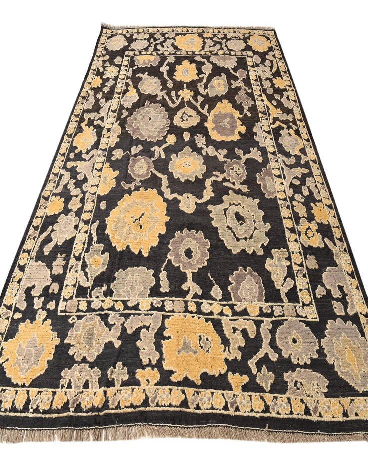 Detail image of  9' 5 x 12'  Hand Knotted Oushak Wool Rug