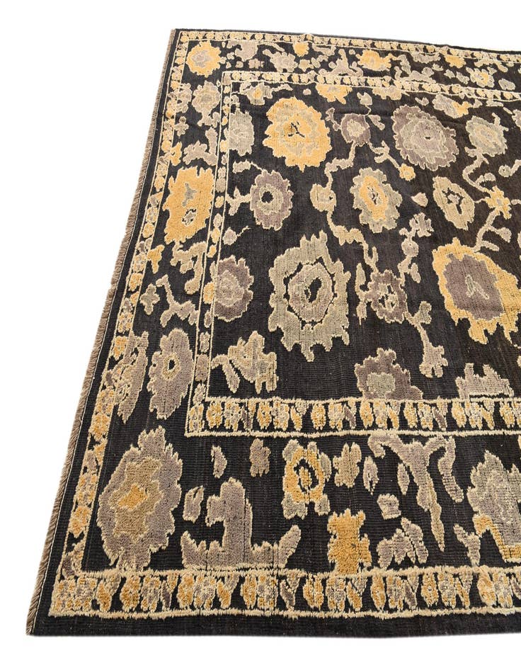 Detail image of  9' 5 x 12'  Hand Knotted Oushak Wool Rug