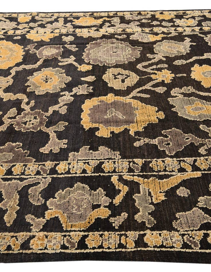 Detail image of  9' 5 x 12'  Hand Knotted Oushak Wool Rug