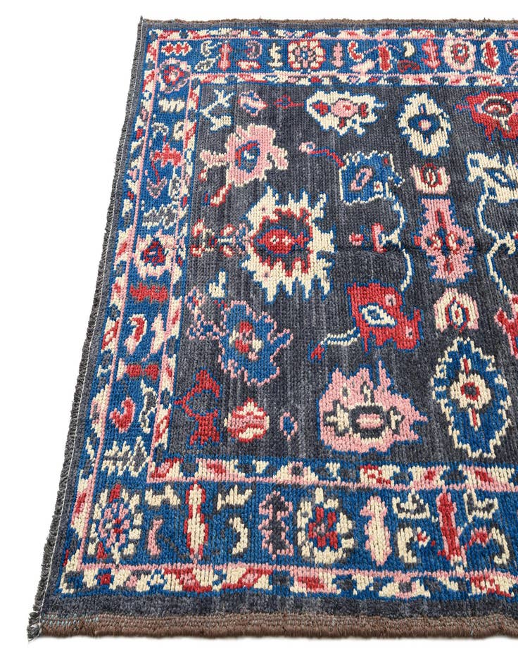 Detail image of  5' 2 x 7'  Hand Knotted Oushak Wool Rug