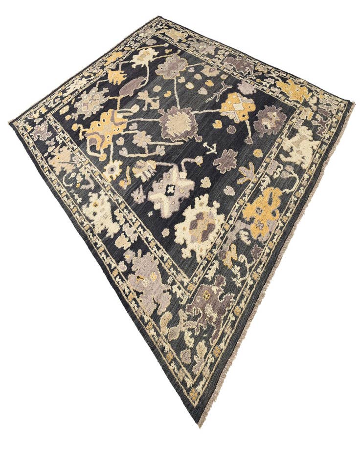 Detail image of  9' 6 x 11' 10  Hand Knotted Oushak Wool Rug