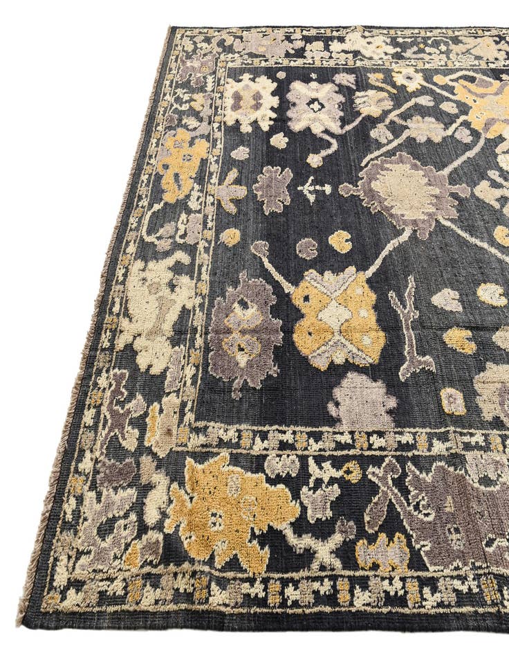 Detail image of  9' 6 x 11' 10  Hand Knotted Oushak Wool Rug