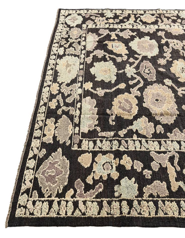 Detail image of  9' 6 x 12' 1  Hand Knotted Oushak Wool Rug