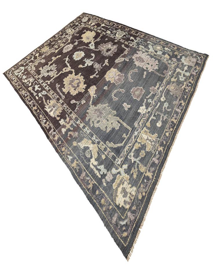 Detail image of  10' x 14' 2  Hand Knotted Oushak Wool Rug