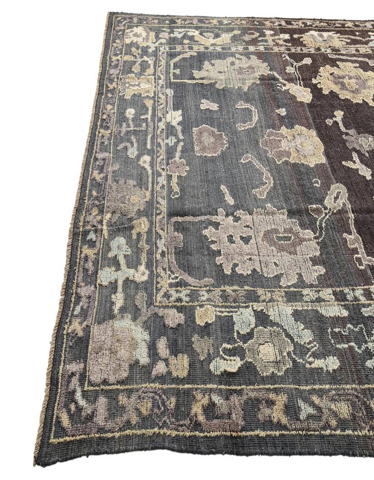 Detail image of  10' x 14' 2  Hand Knotted Oushak Wool Rug