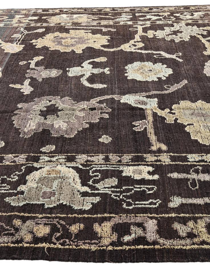Detail image of  10' x 14' 2  Hand Knotted Oushak Wool Rug