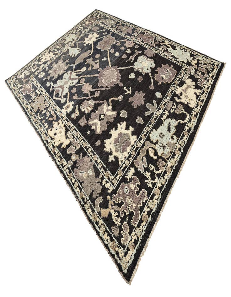 Detail image of  9' 5 x 12' 4  Hand Knotted Oushak Wool Rug