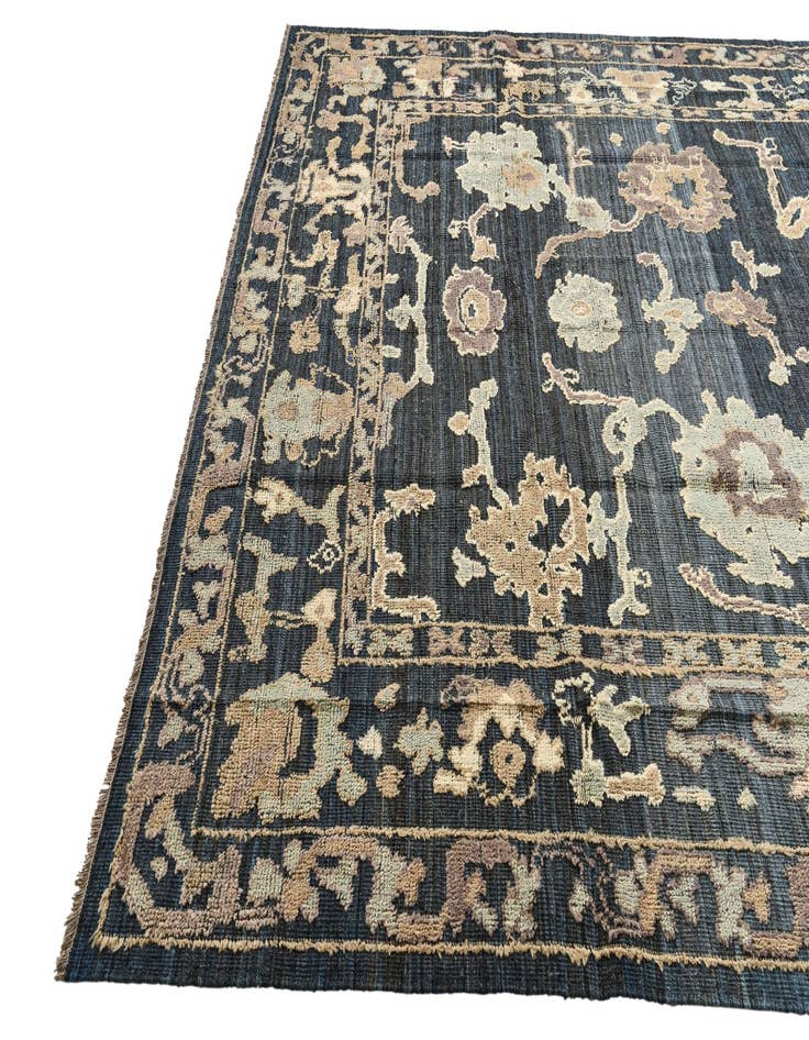 Detail image of  9' 1 x 12' 1  Hand Knotted Oushak Wool Rug