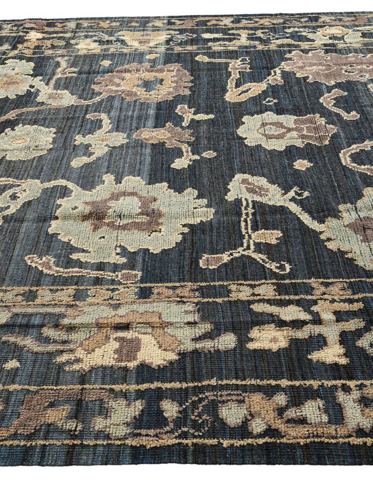 Detail image of  9' 1 x 12' 1  Hand Knotted Oushak Wool Rug