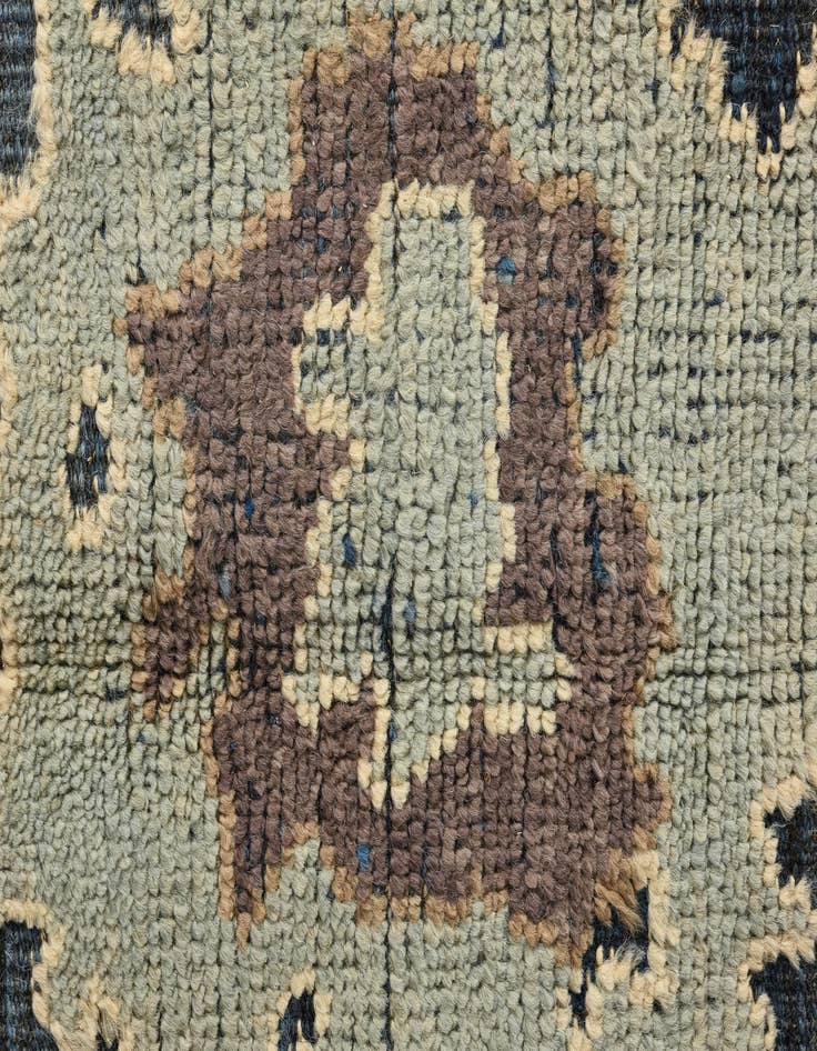 Detail image of  9' 1 x 12' 1  Hand Knotted Oushak Wool Rug