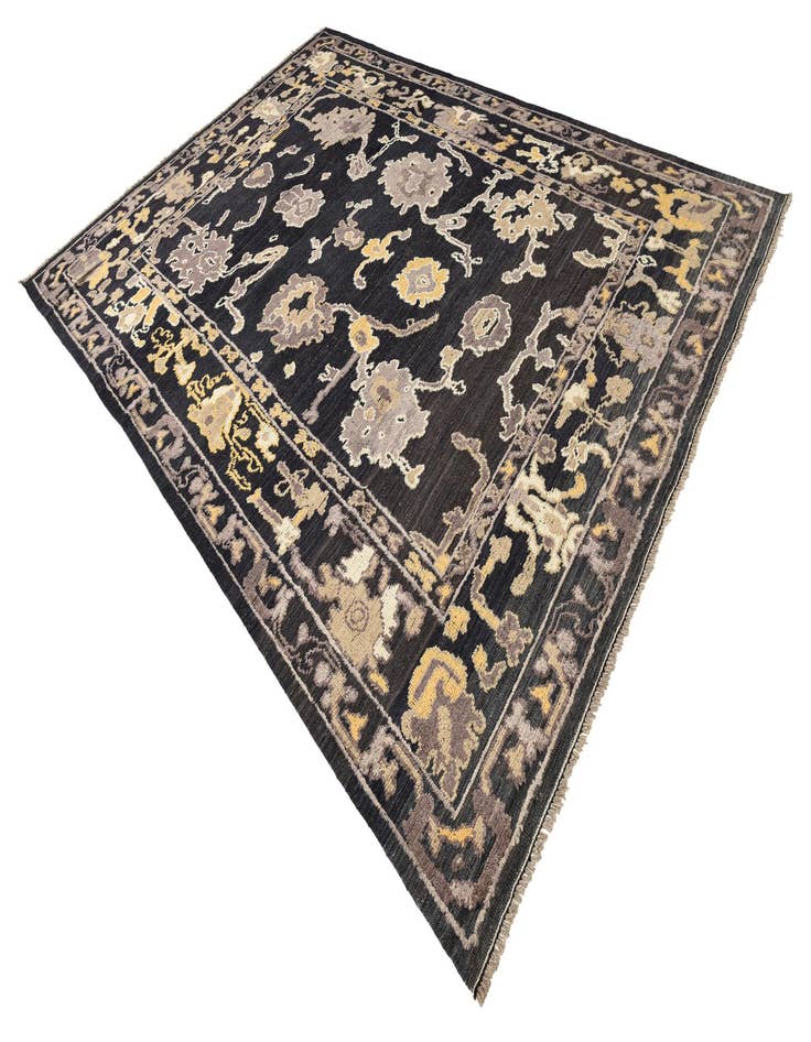 Detail image of  9' x 12' 7  Hand Knotted Oushak Wool Rug