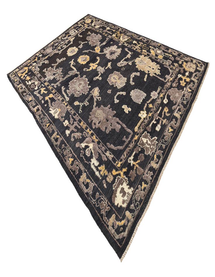 Detail image of  10' 2 x 14' 2  Hand Knotted Oushak Wool Rug