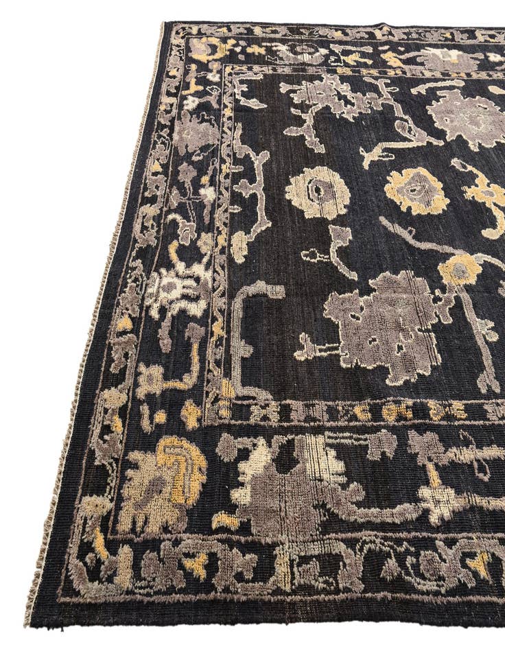 Detail image of  10' 2 x 14' 2  Hand Knotted Oushak Wool Rug