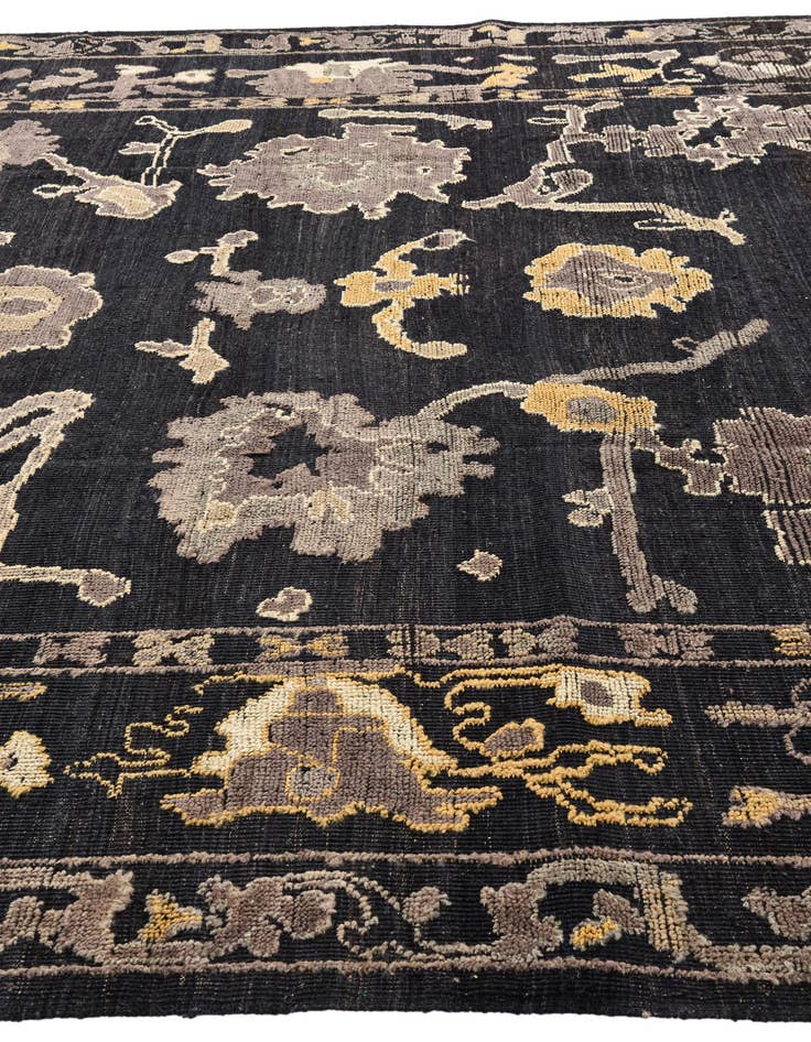 Detail image of  10' 2 x 14' 2  Hand Knotted Oushak Wool Rug