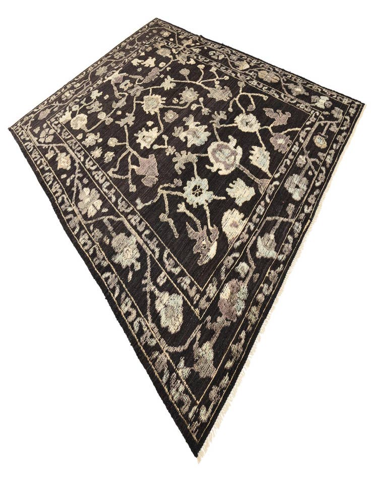 Detail image of  9' 3 x 12' 3  Hand Knotted Oushak Wool Rug