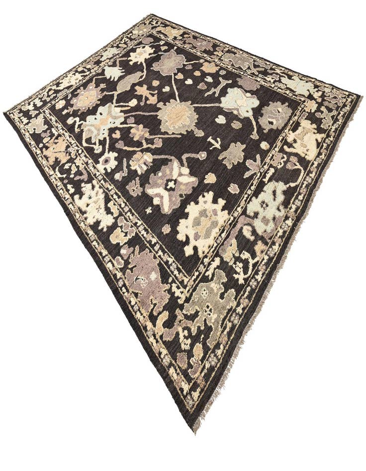 Detail image of  10' 5 x 14'  Hand Knotted Oushak Wool Rug