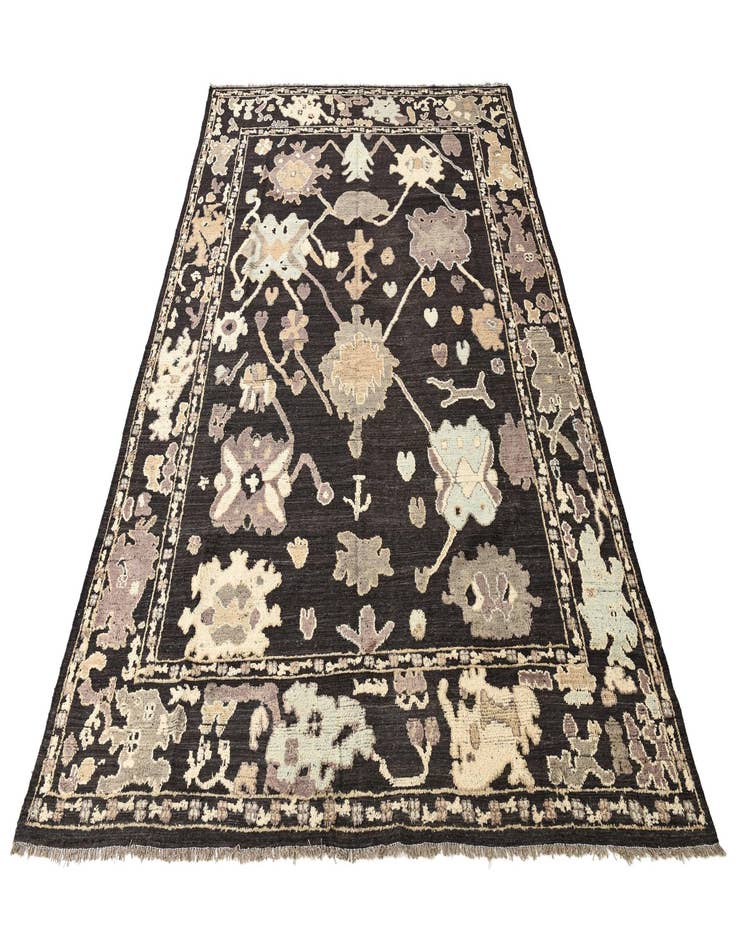 Detail image of  10' 5 x 14'  Hand Knotted Oushak Wool Rug