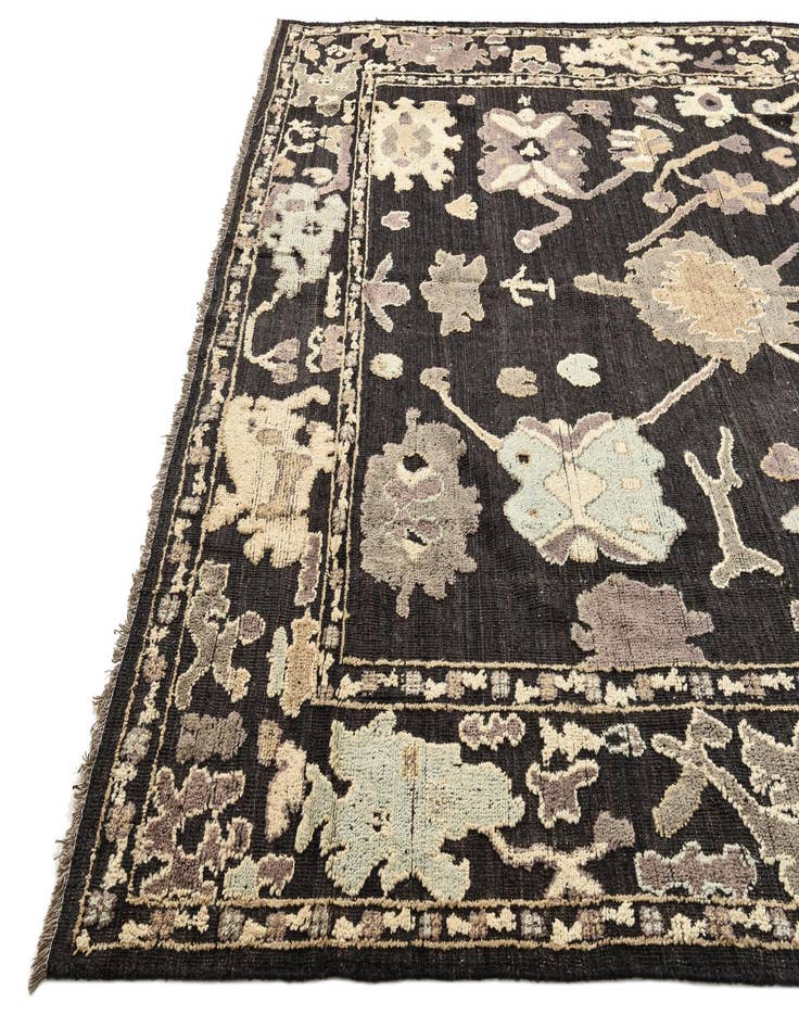 Detail image of  10' 5 x 14'  Hand Knotted Oushak Wool Rug