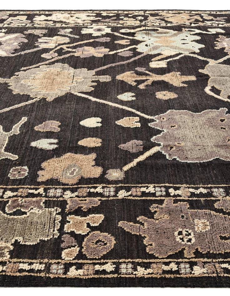 Detail image of  10' 5 x 14'  Hand Knotted Oushak Wool Rug