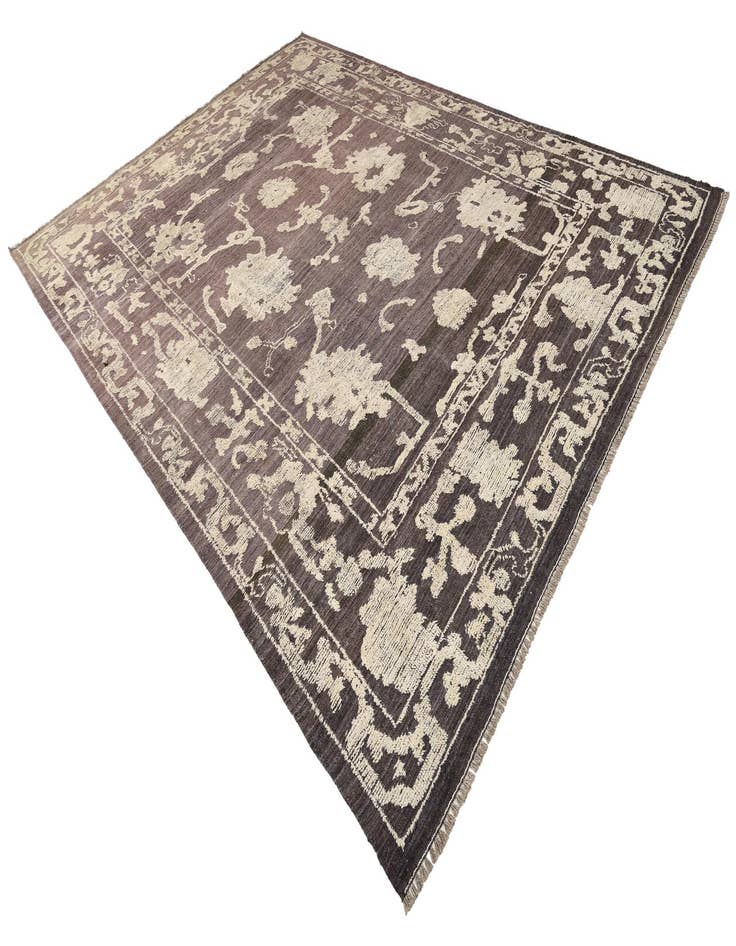 Detail image of  9' 1 x 12' 4  Hand Knotted Oushak Wool Rug