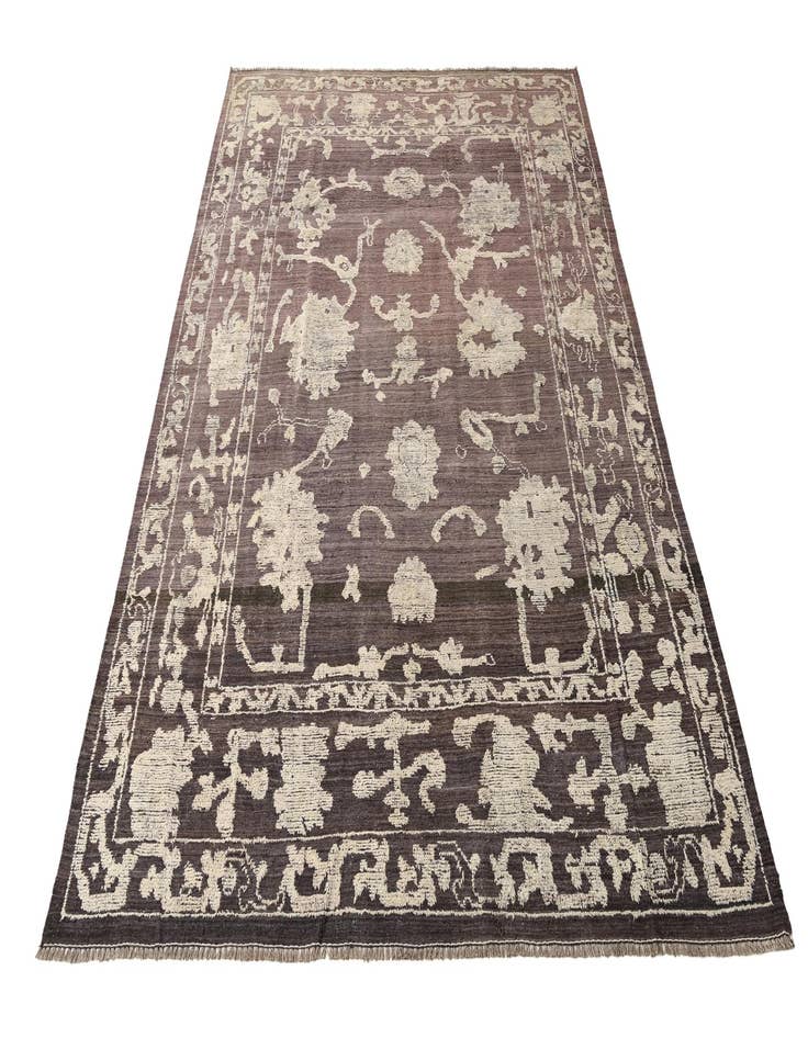 Detail image of  9' 1 x 12' 4  Hand Knotted Oushak Wool Rug