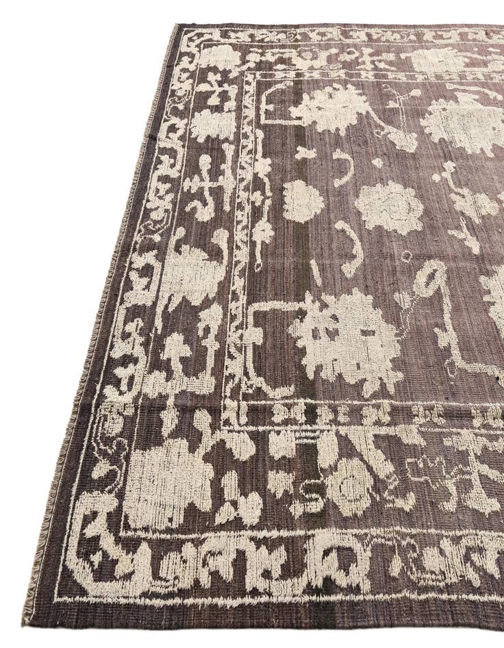 Detail image of  9' 1 x 12' 4  Hand Knotted Oushak Wool Rug