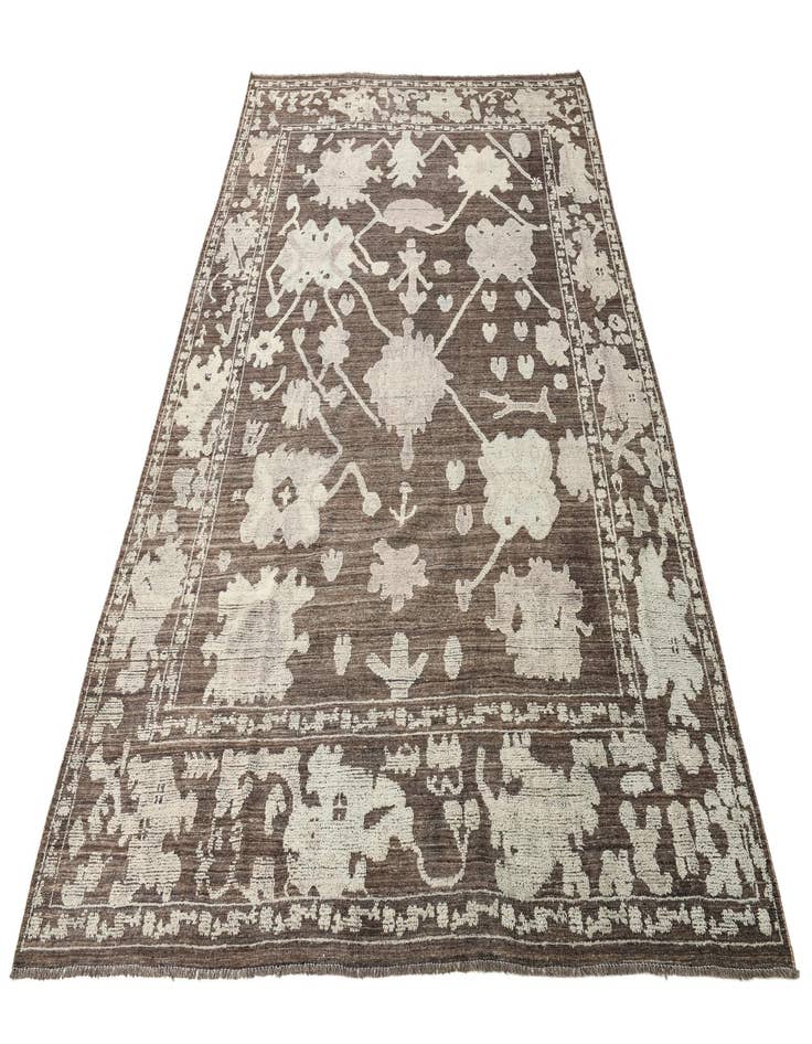 Detail image of  10' 2 x 14'  Hand Knotted Oushak Wool Rug