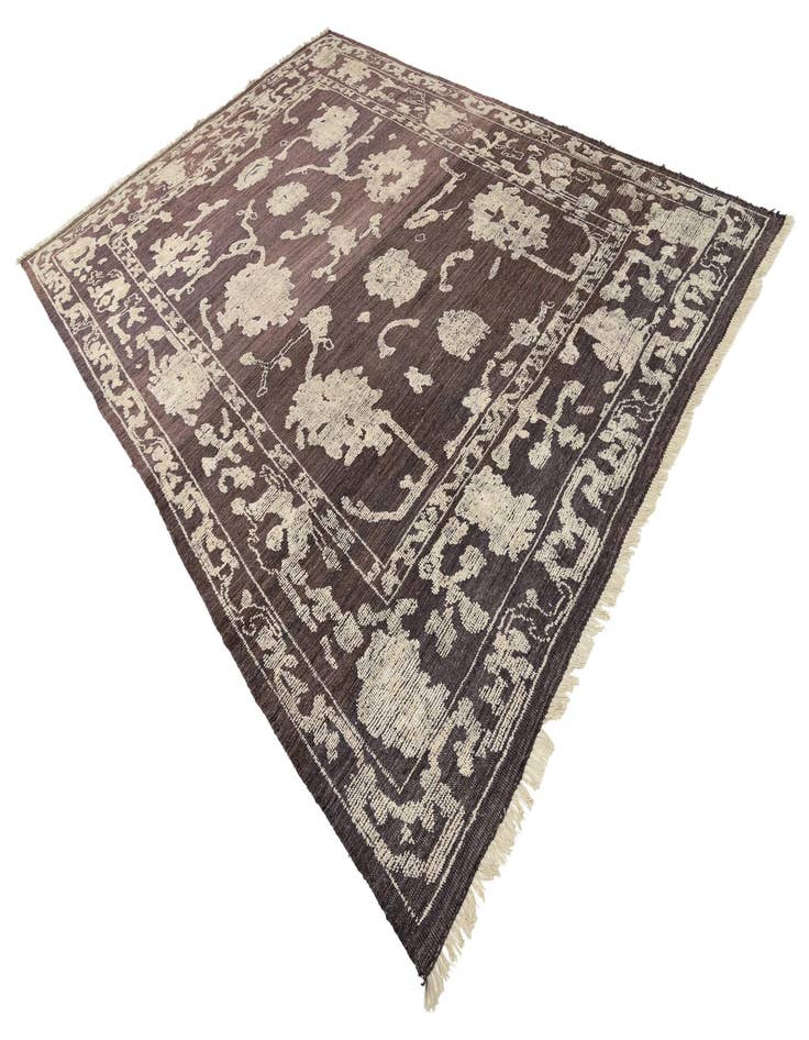 Detail image of  8' 9 x 12' 2  Hand Knotted Oushak Wool Rug