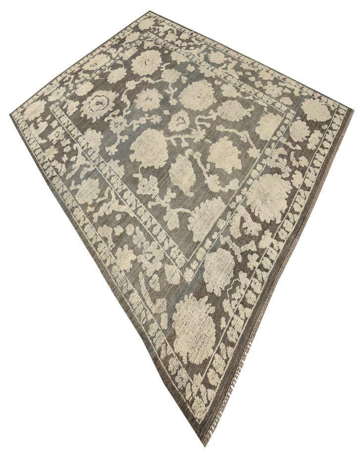 Detail image of  9' x 12' 4  Hand Knotted Oushak Wool Rug