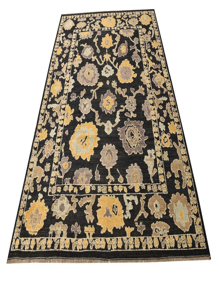 Detail image of  9' x 12' 7  Hand Knotted Oushak Wool Rug