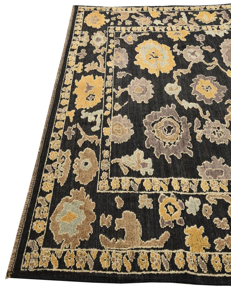 Detail image of  9' x 12' 7  Hand Knotted Oushak Wool Rug